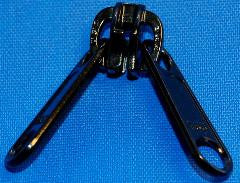 Coil Double Pull Zipper Slider - Black
