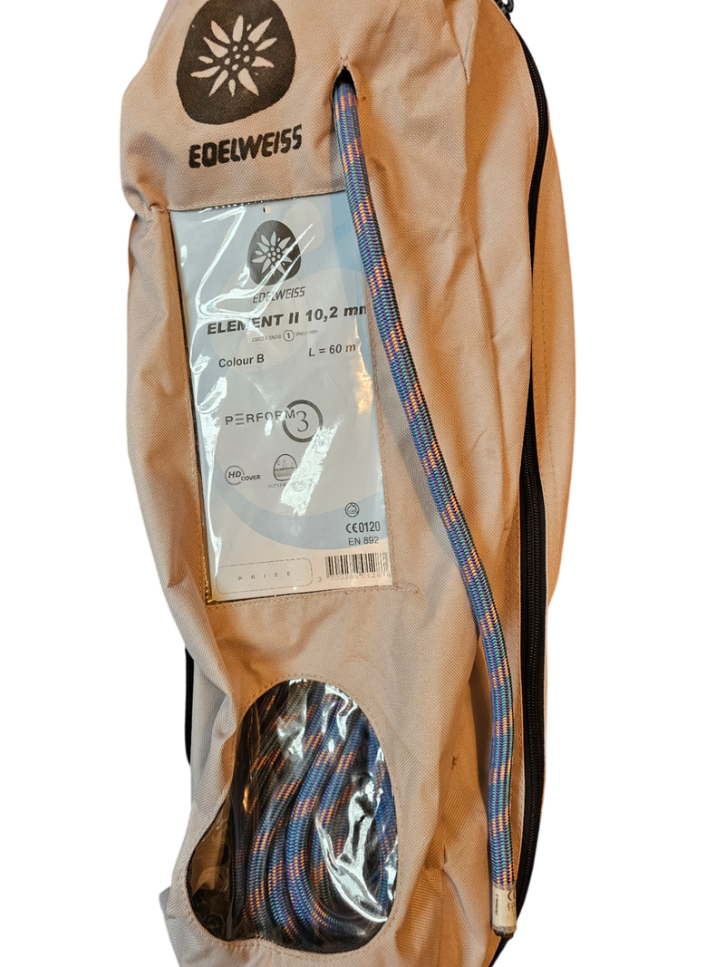 Edelweiss Element II Climbing Rope 10.2 mm, 60 m Blue