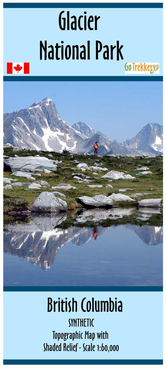 Glacier National Park map - SYNTHETIC