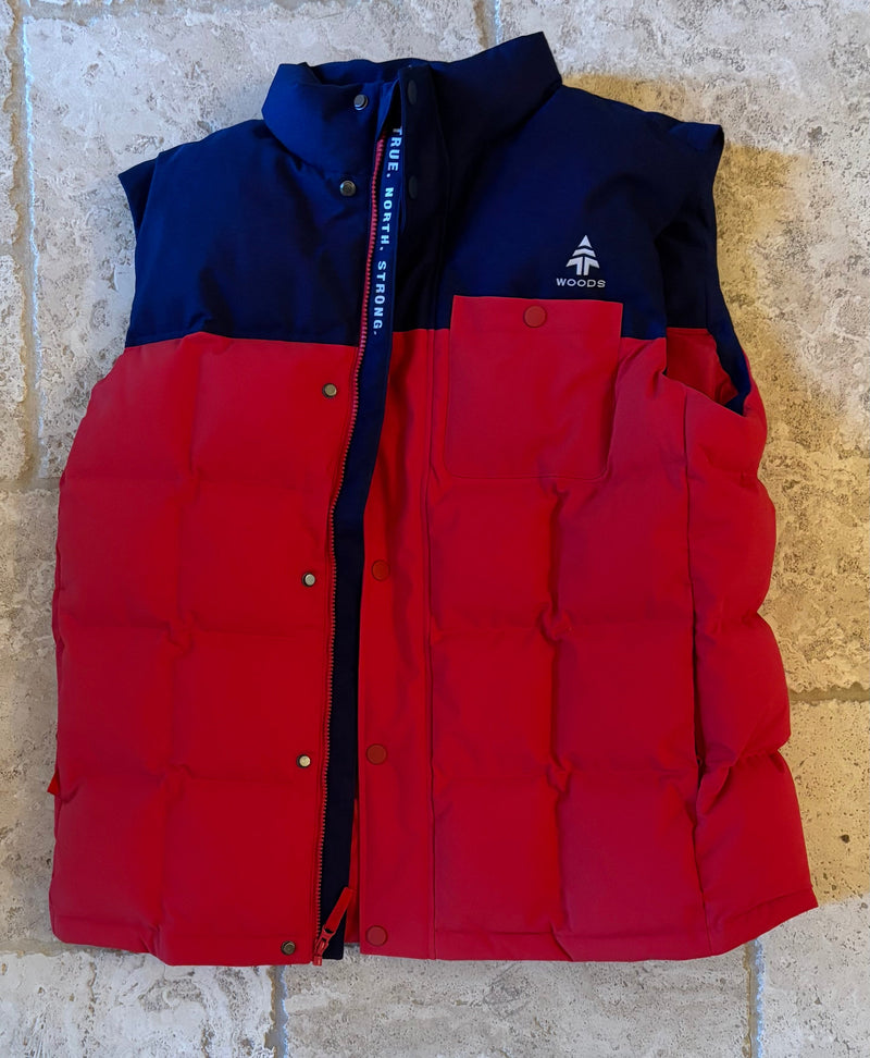 Woods Down Utility Vest XL Blue and Rec