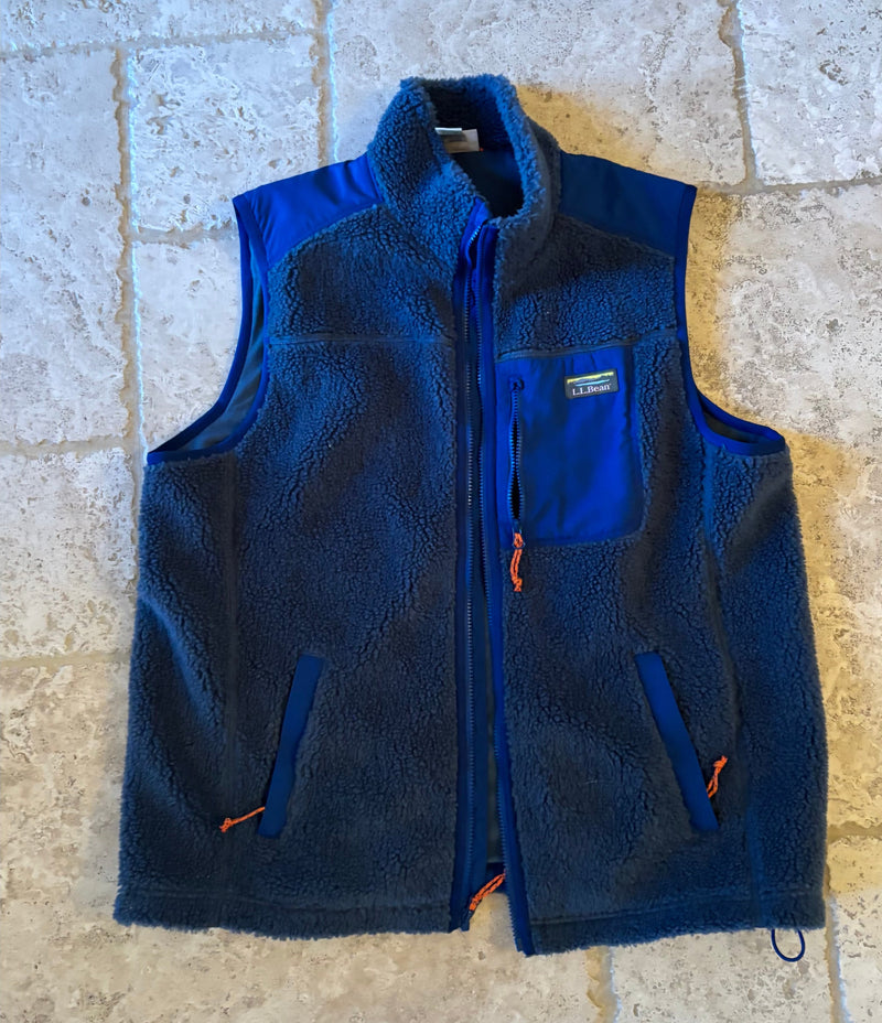 L.L Bean Vest XL Dark & Light Blue