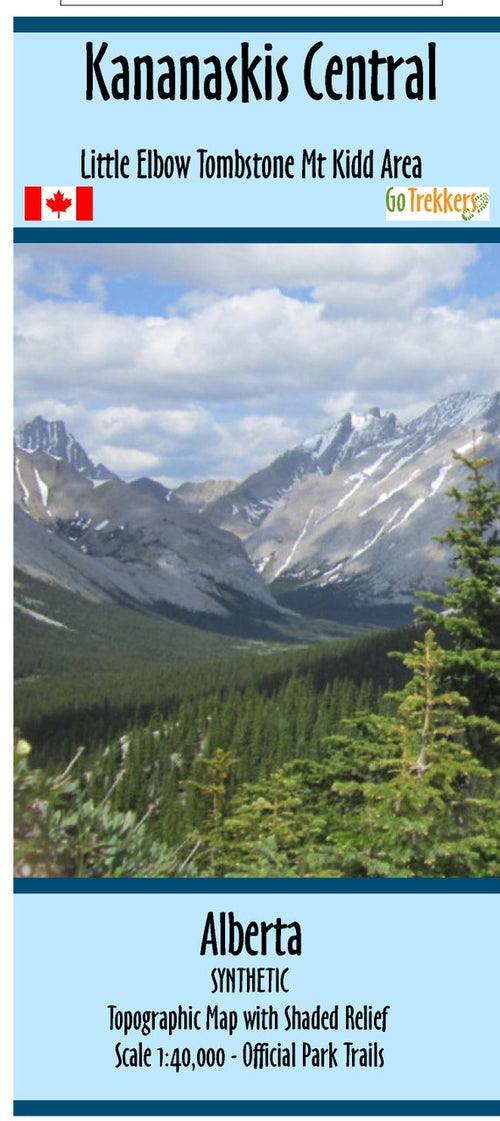 Kananaskis Central Provincial Park map - SYNTHETIC