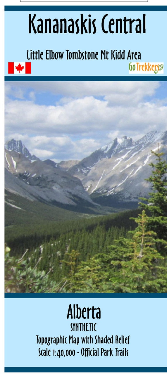 Kananaskis Central Provincial Park map - SYNTHETIC