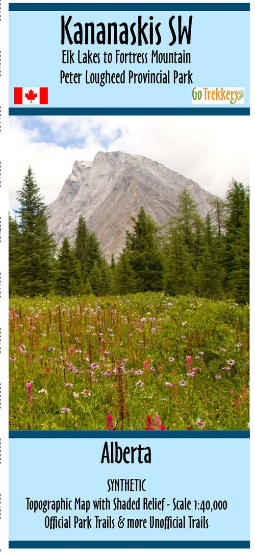 Kananaskis SW Provincial Park map - SYNTHETIC