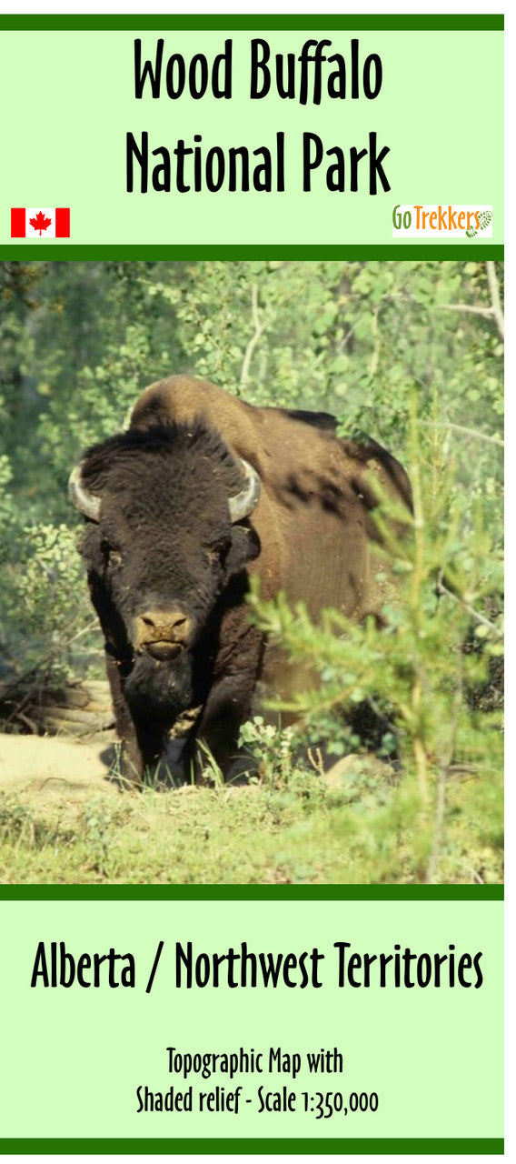 Wood Buffalo National Park Map - NWT/Alberta