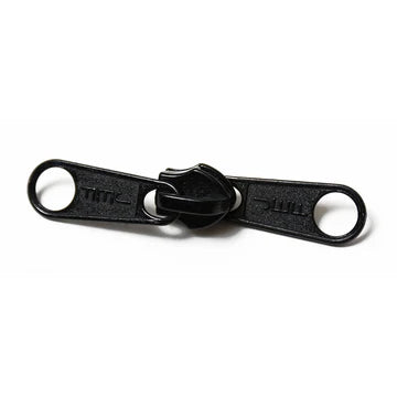 Coil Double Pull Zipper Slider - Black
