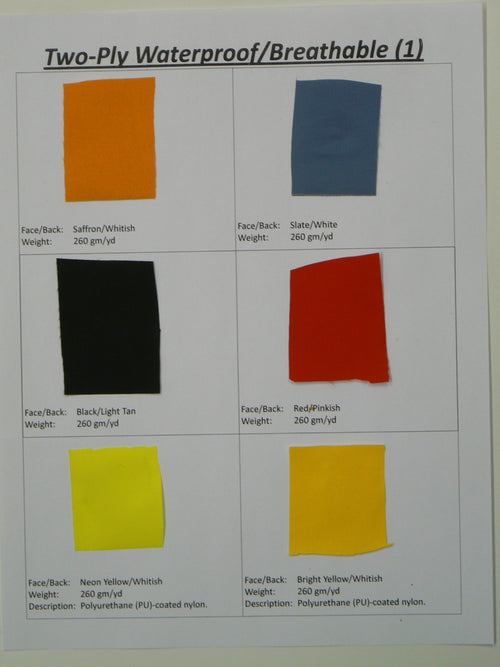 2-Ply Waterproof/Breathable Fabric