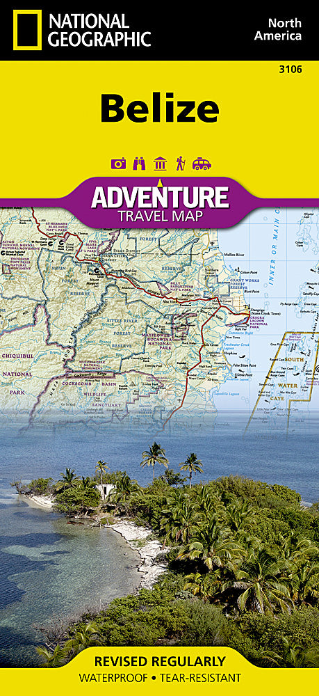 Belize: National Geographic Adventure Travel Map